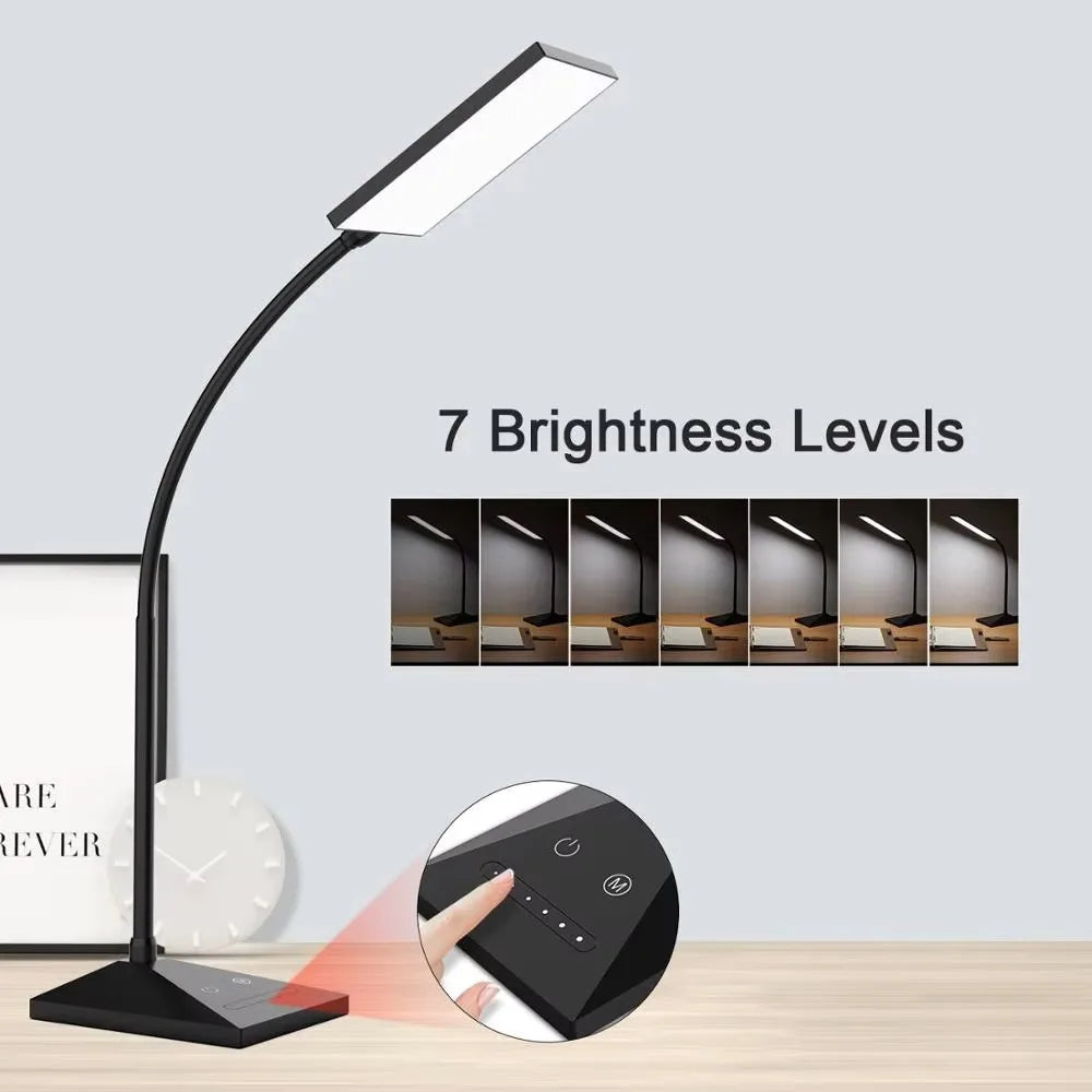 12w 72 LED Flexible Desk Touch Lamps with Dimmable Led Light