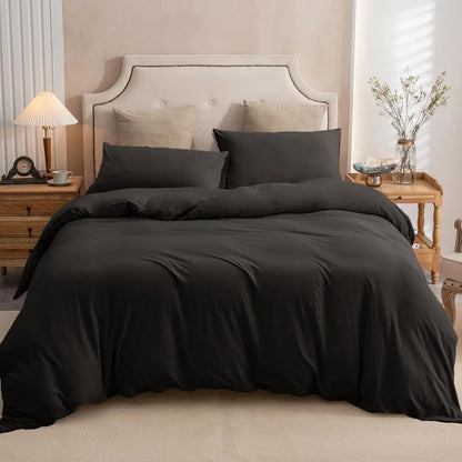 Super Comfy Duvet Cover Set 100% Cotton 3pc Bedding Sets with Zipper Closure
