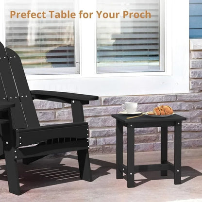 Outdoor End Side Table Set of 2 for Patio, Deck, Pool,