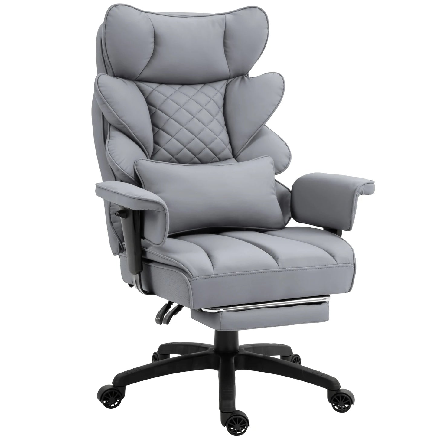 Big and Tall Office Chair with Pocket Spring Cushion and High Back Lumbar Support with Armrests