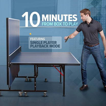 Table Tennis Table with Quick Clamp Ping Pong Net and Post Set