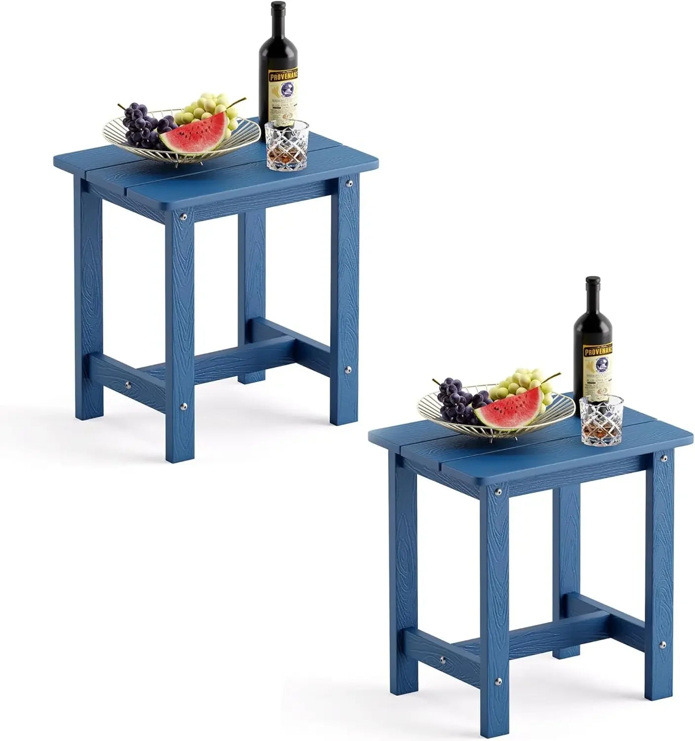Outdoor End Side Table Set of 2 for Patio, Deck, Pool,