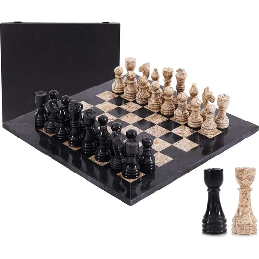 Classic Travel  Set 15 Inch Handmade Oceanic & Verona Board Game with Storage Box