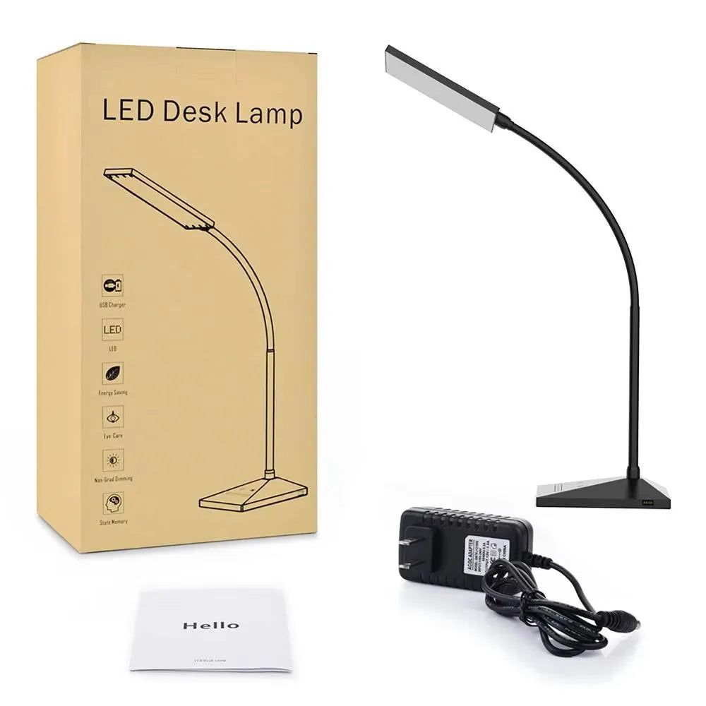 12w 72 LED Flexible Desk Touch Lamps with Dimmable Led Light