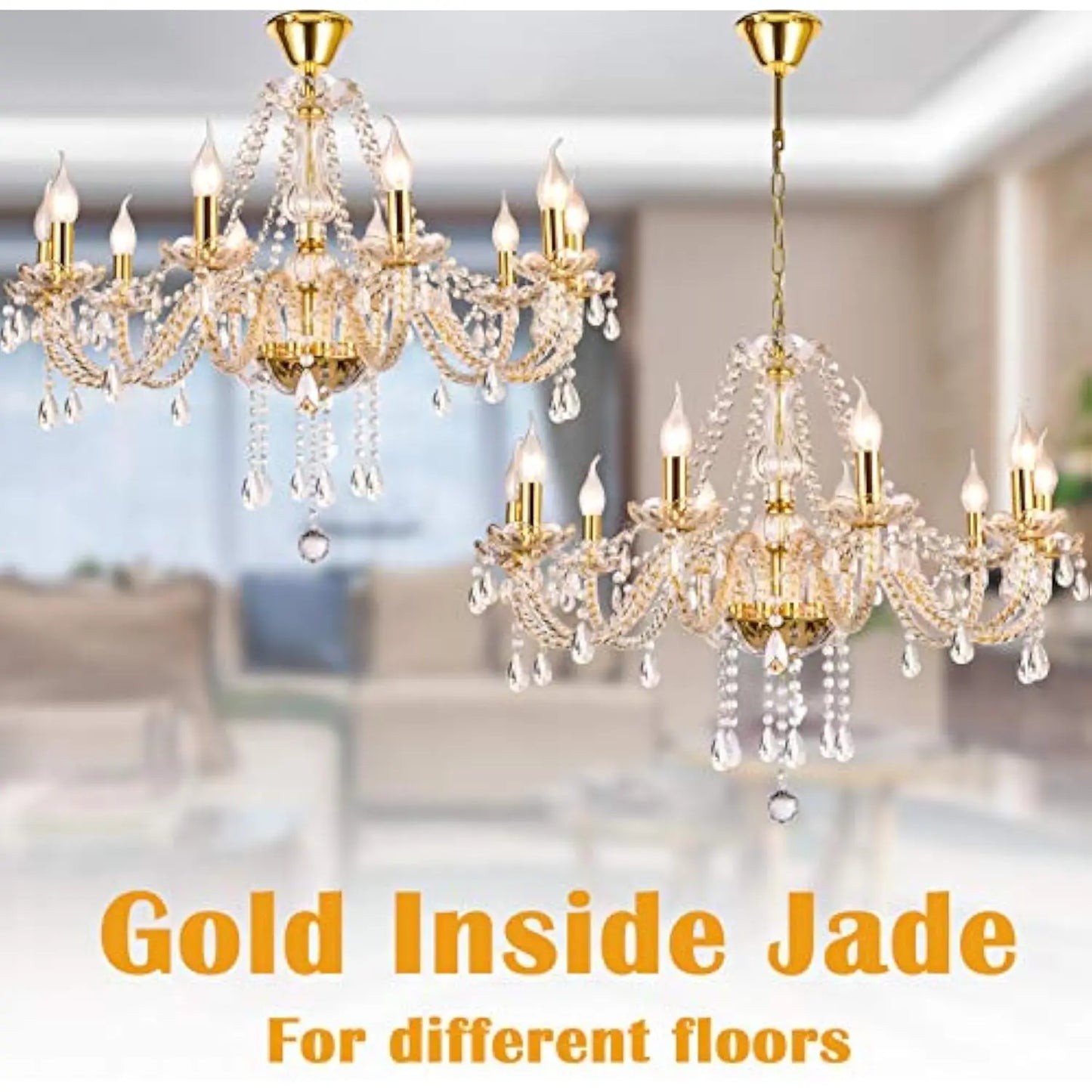 K9 Crystal 10 Lights Chandeliers Pendant Ceiling Fixture