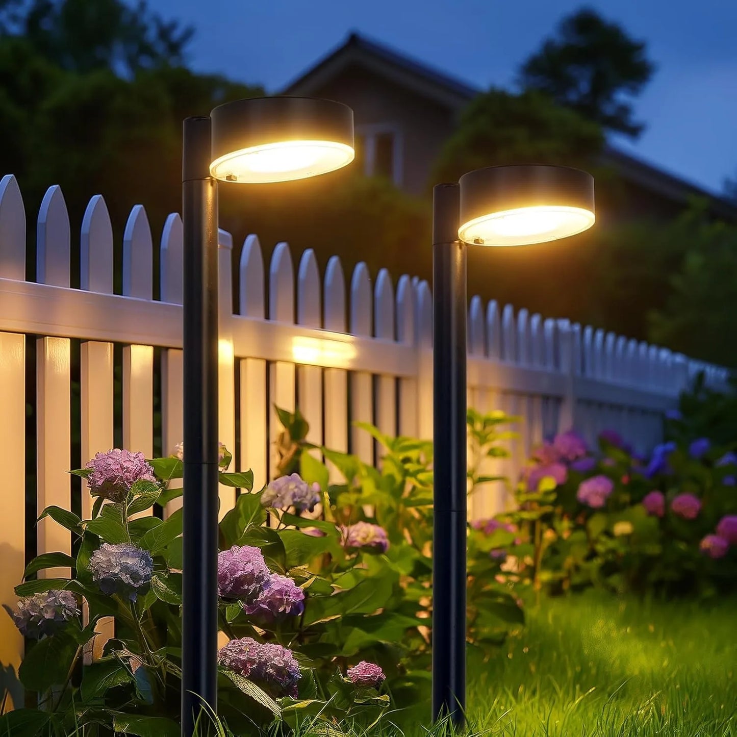 8 Pack Solar Pathway Lights Outdoor, Bright 12 LED Solar Lights Outdoor for Yard