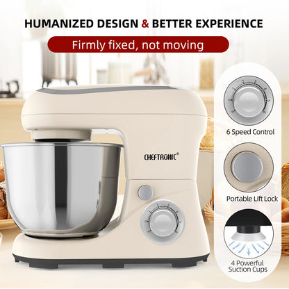 Stand Mixer,5Qt Tilt-Head Electric Household Stand Mixer - 500W 6+P Speed