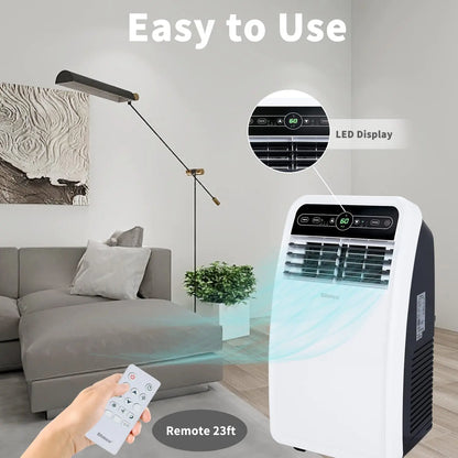 8,000 BTU Portable AC Unit with Built-in Cool, Dehumidifier & Fan Modes for Room up to 200 sq.ft