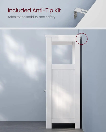 Frestanding Storage Cabinet with Double Shutter Doors and Adjustable Shelf