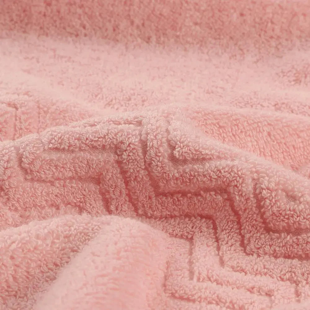 6-Pack Soft & Durable Pink Absorbent Cotton Towel Set