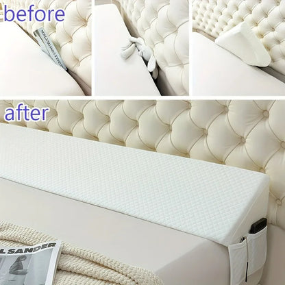 Bed Wedge Pillow - Adjustable 0-7" Gap Filler for Headboard & Mattress/Wall