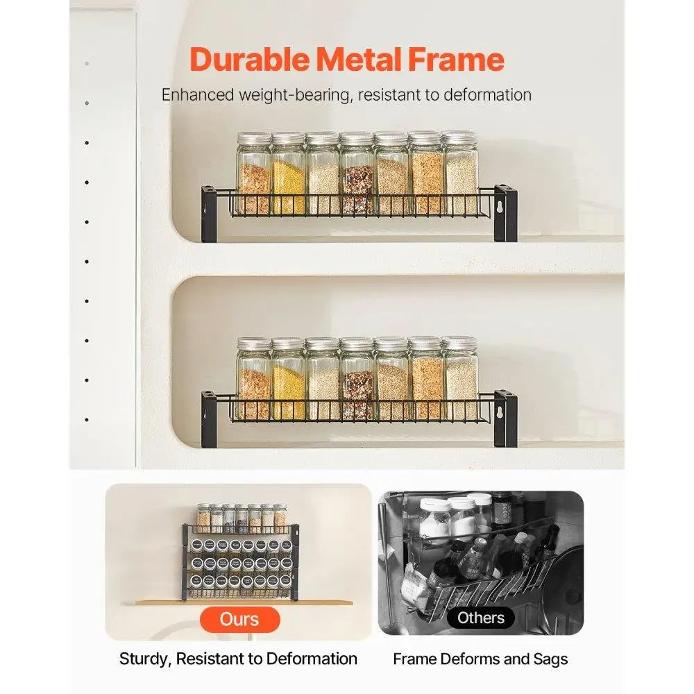 8x11inches Spice Rack Organizer for Kitchen for cabinet and Countertop Organizer