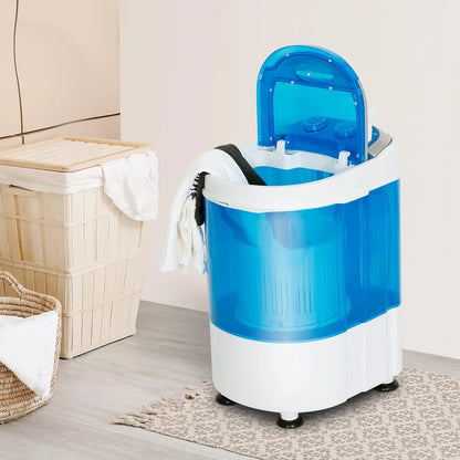ZenStyle Portable Washer Compact Twin Tub 9.9 LB Mini Top Load Washer/Spinner w/ 6.57 FT Inlet Hose.