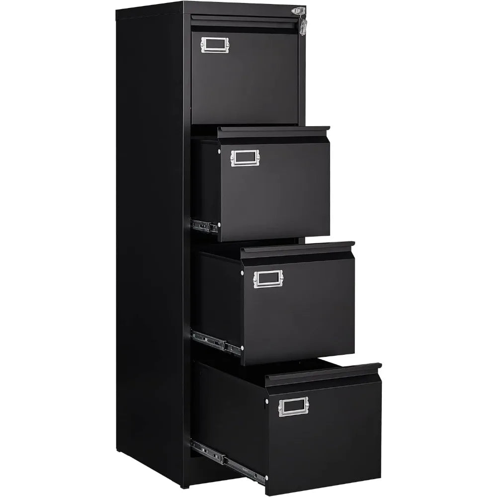 4 Drawer File Cabinet, Metal Vertical File Storage Cabinet with Lock