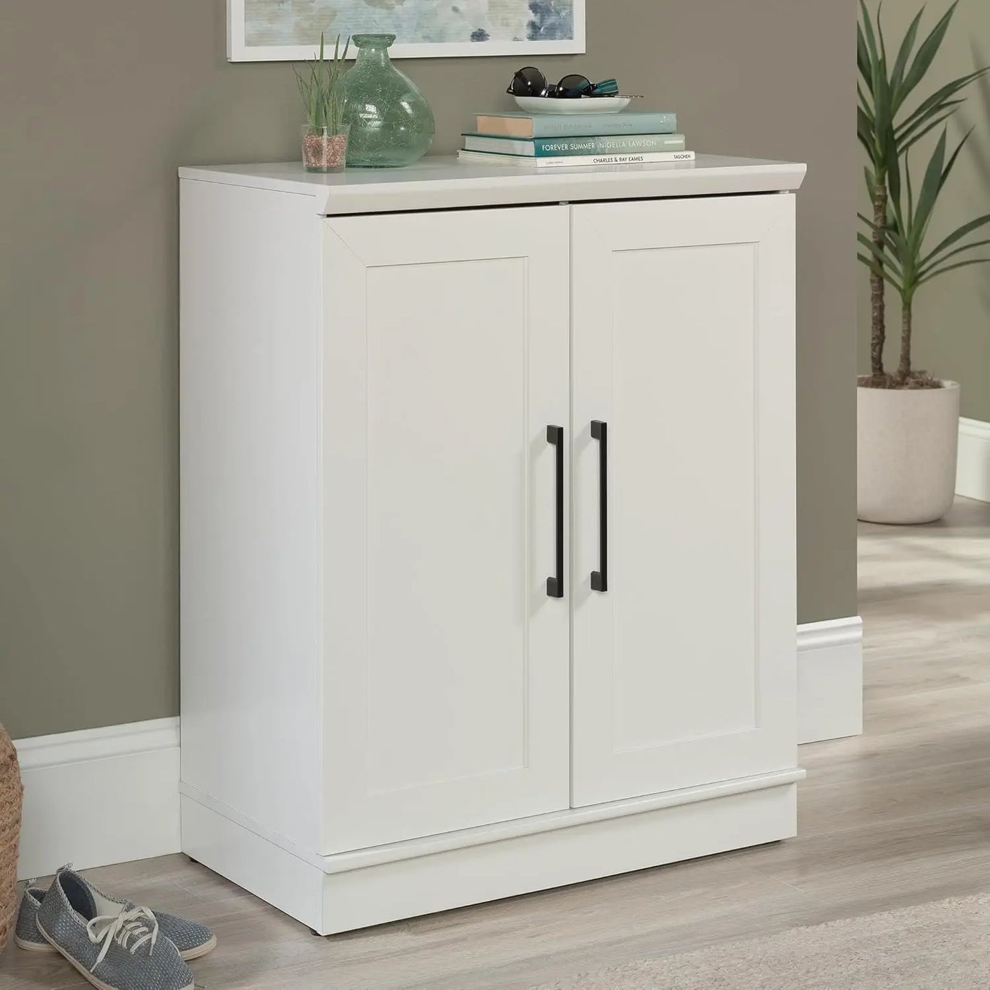 Small Kitchen Storage Pantry Cabinet with Adjustable Shelves