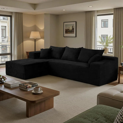 Cloud Sectional Couch with L-Shape Chaise,Modern Modular Sofa with Deep Seat