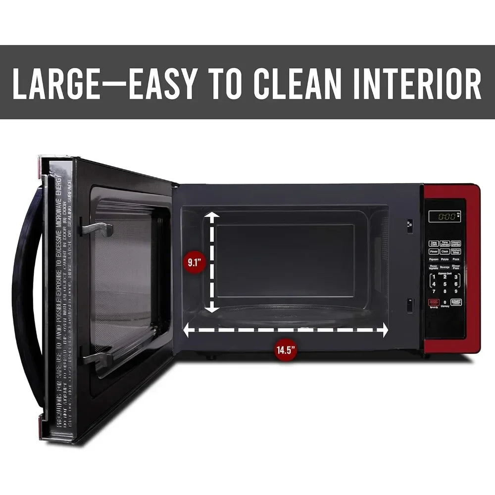 1000 Watts Countertop Microwave with LED Lighting