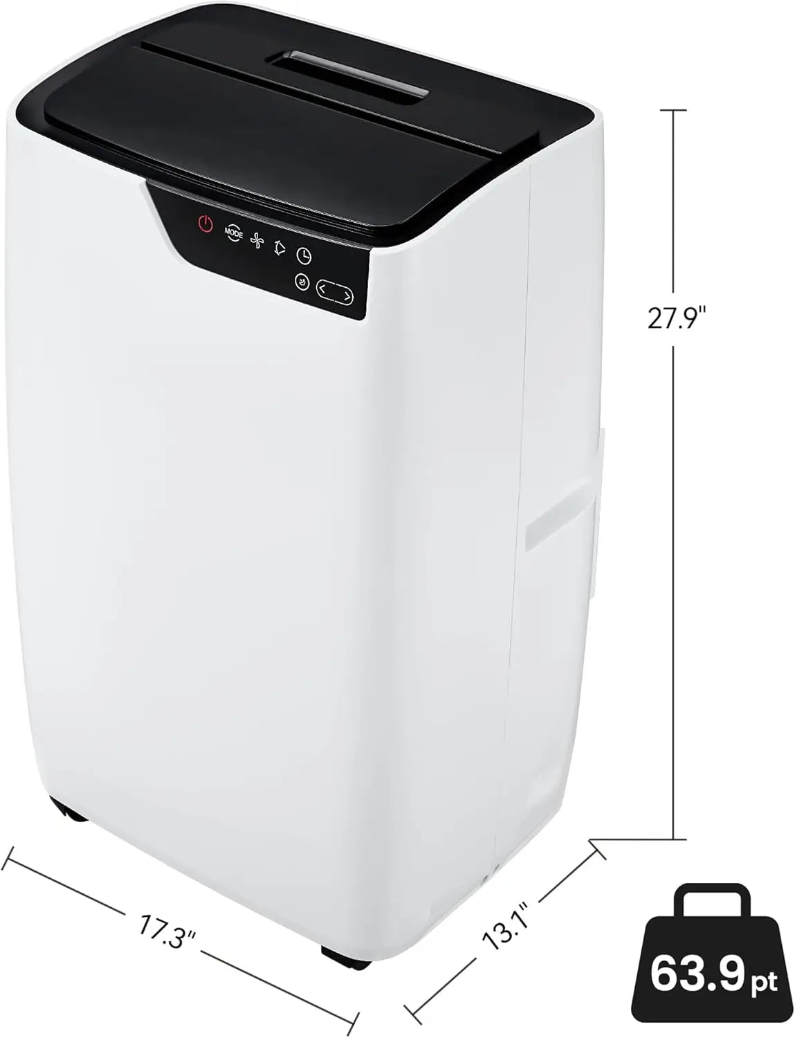 12000 BTU Portable 3-N-1 Free standing Air Conditioners Unit for up to 550 sq.ft,  24H Timer