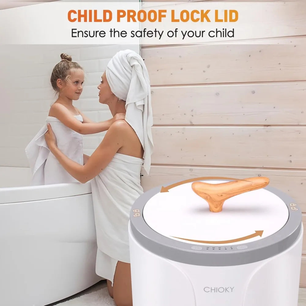 Large Towel Warmer Bucket w/ Timer and Fragrance Disc,Fits Up to Two 40"X70" Oversized Towel