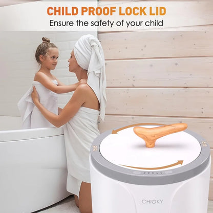 Large Towel Warmer Bucket w/ Timer and Fragrance Disc,Fits Up to Two 40"X70" Oversized Towel