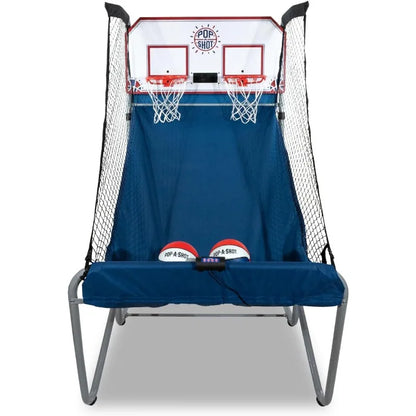 Pop-A-Shot - Arcade Basketball Fun at Home Dual Shot |Infrared Sensor Scoring 16 Game Modes, Foldable Storage