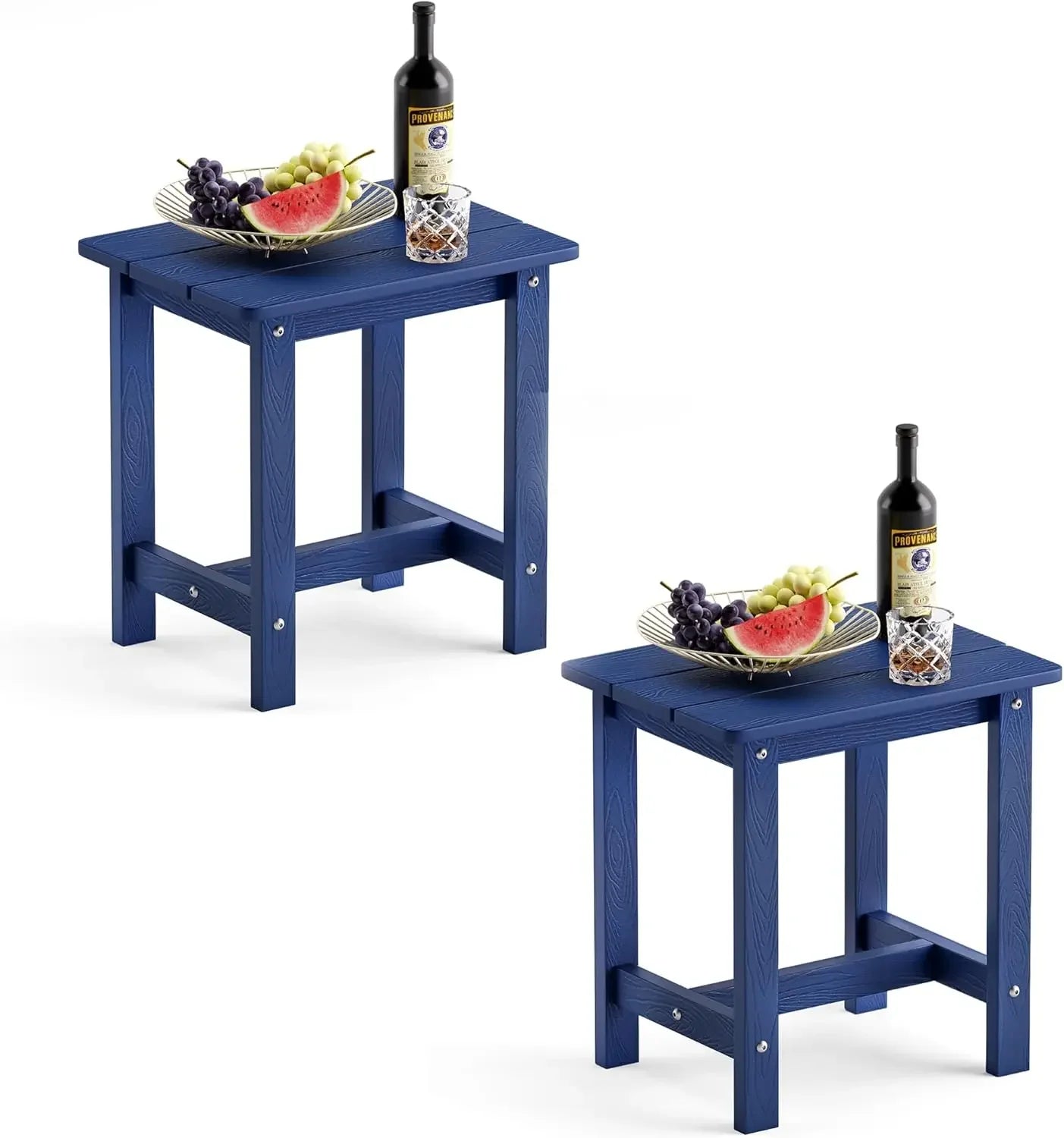 Outdoor End Side Table Set of 2 for Patio, Deck, Pool,